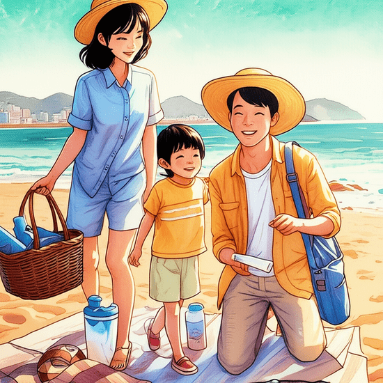 막바지 부산 휴가, 인파의 배경 관련 이미지